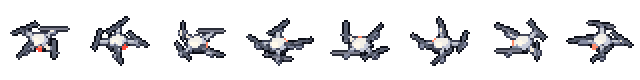 Dron desde sus 8 lados, pixel art animado