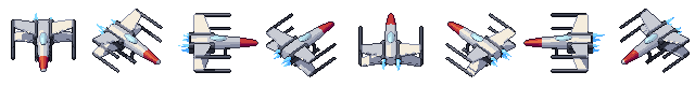 Caza estelar desde sus 8 lados, pixel art animado