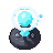 Hologram, pixel-art sprite