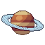 Planet, pixel-art sprite