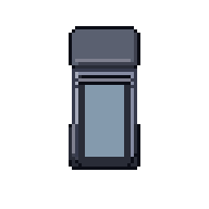 Caisson cryogénique, GIF animé en pixel art