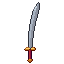 Scimitar, pixel-art sprite