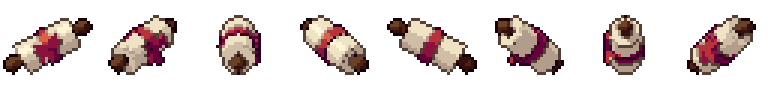 Scroll from all 8 sides, animated pixel art