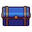 Sea chest, pixel-art sprite
