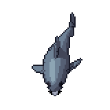 Requin, GIF animé en pixel art