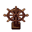 Ship's wheel, pixel-art sprite