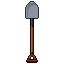 Shovel, pixel-art sprite