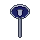 Road sign, pixel-art sprite