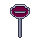Stop sign, pixel-art sprite