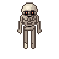 Skeleton, animated pixel-art GIF
