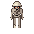 Skeleton, pixel-art sprite