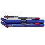 Skis, pixel-art sprite