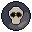 Skull token, pixel-art sprite
