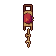 Dog sled, pixel-art sprite