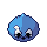 Blue slime, animated pixel-art GIF