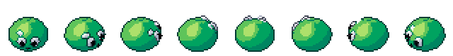 Slime from all 8 sides, animated pixel art