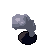 Smoke puff, pixel-art sprite