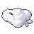 Snow pile, pixel-art sprite