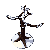 Snowy oak, pixel-art sprite