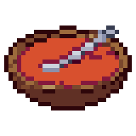 Soup bowl, animated pixel-art GIF