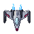 Spaceship, pixel-art sprite