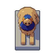 Sphinx, animated pixel-art GIF
