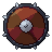 Spiked shield, pixel-art sprite