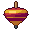 Spinning top, pixel-art sprite