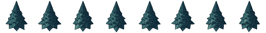 Spruce from all 8 sides, animated pixel art