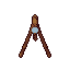 Telescope stand, pixel-art sprite