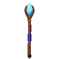Magic staff, animated pixel-art GIF