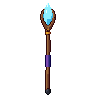 Magic staff, pixel-art sprite