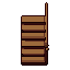 Wooden stairs, pixel-art sprite