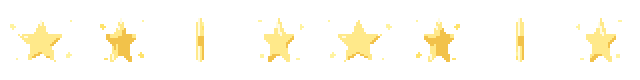Big star from all 8 sides, animated pixel art