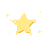 Big star, animated pixel-art GIF