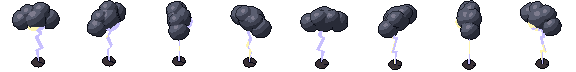 Storm cloud from all 8 sides, animated pixel art