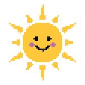 Sun, animated pixel-art GIF