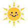 Sun, pixel-art sprite