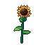 Sunflower, pixel-art sprite