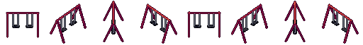 Columpios desde sus 8 lados, pixel art animado