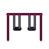 Columpios, GIF animado de pixel art