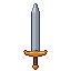 Sword, pixel-art sprite