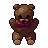 Teddy bear, pixel-art sprite