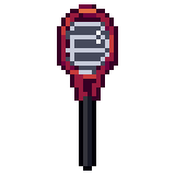Tennis racket, animated pixel-art GIF