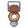 Toilet, pixel-art sprite