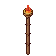 Tiki torch, pixel-art sprite
