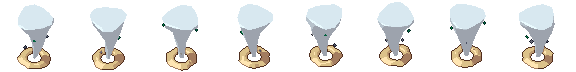 Whirlwind from all 8 sides, animated pixel art