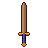 Toy sword, pixel-art sprite