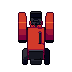 Tractor, pixel-art sprite