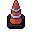 Traffic cone, pixel-art sprite